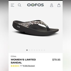 Oofos Women’s Limited Sandal in Leopard Print